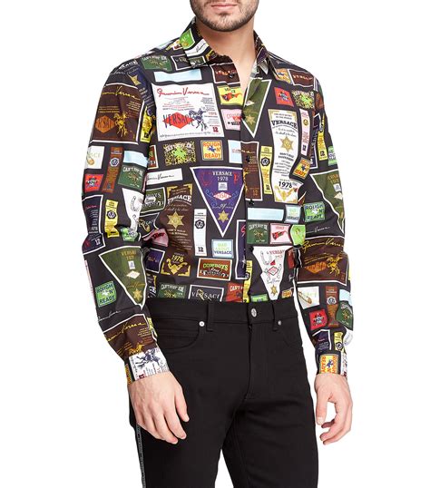 camisas manga larga versace para hombre